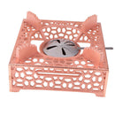 Outdoor Travel Camping Cooking Spirit Burner Alcohol Stove - Square red