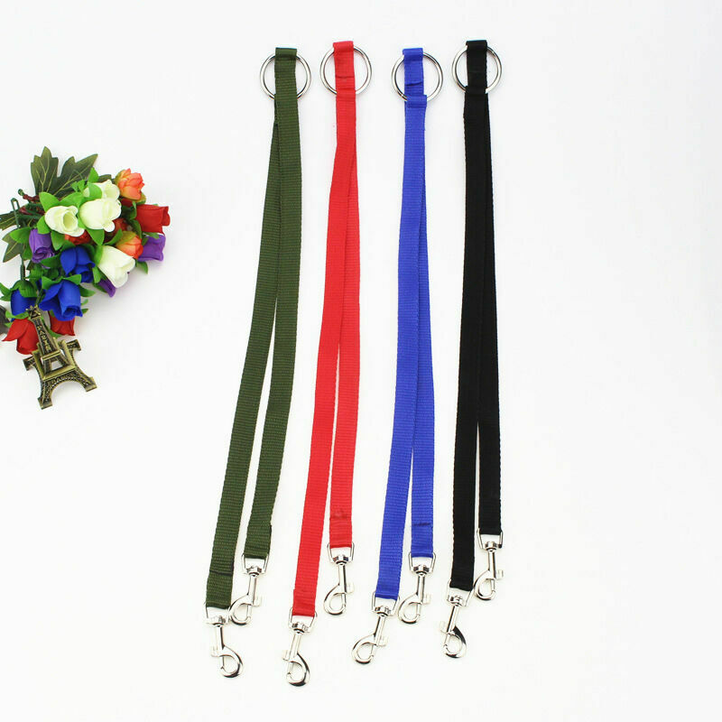 Nylon Double Lead Coupler Twin Dog Two Pet Dog Walking Leash_Split Duplex K O3X3