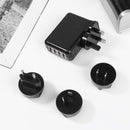 4 Ports USB Charger 2.1A 10.5W Phone Wall Charging Adapter w/4pcs Converter
