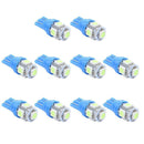 10 Pieces T10-5050-5SMD Ice Blue Festoon Dome Interior Working Reading Light