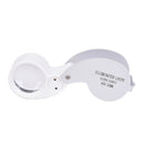 Portable Mini Magnifier With LED Light Jewelry Metal 40x Magnifying Glass Lou_