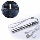 Mini LED Pen Light Pocket Clip USB Rechargeable Work Torch Flashlight Lamp NEW