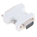 White DVI-D Female Analog (24+1) to 15-pin VGA Male Connector Adapter dual OZ