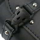 Universal Motorcycle Front Fork Tool Bag Pouch Luggage Saddle Bag Black Leather