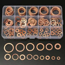 120pcs M6-M20 Assorted Solid Copper Gasket Washer Seal Flat Ring Set with TFU