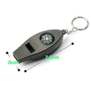 4 IN1 Compass Thermometer Whistle Magnifier Versatile Travel green With Key