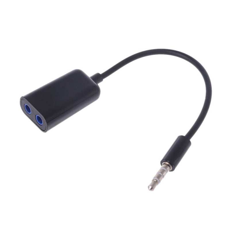 3.5mm Stereo Audio Male To Earphone Headset Microphone Adapter Cell Phone PC