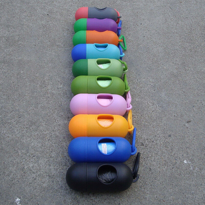 1X Pet Garbage Clean Waste Poop-Bag Carrier Dogs Bone Shape Dispenser Box Holder