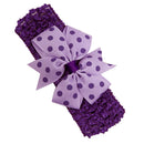 10pcs Girls Polka Dots Bowknot Elastic Turban Headbands Hair Accessories