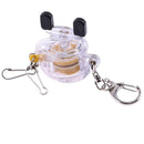 50cm Mini Fish Wheel Key Chain Retractable Fisherman Wheel Pendant Key Ring A