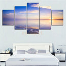 5 Panel Art Oil Paintings Canvas Print Wall Unframed Pictures Decor- Seaside