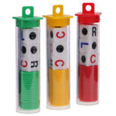 3 Pieces Plastic Dice with Casino Poker Chip Set for Children Kids Christmas