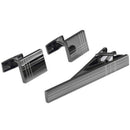 Classic Square Stripe Business Men'S Cufflinks Tie Clip Set Tie Pin Tie Bar W5V6