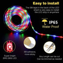 5M 16.4ft Waterproof RGB Solar Powered LED Rope Tube Light Outdoor Garden Lamps