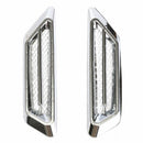 2pcs Universal Chrome Car Auto SUV Air Flow Fender Side Vent Decor Stickers DIY