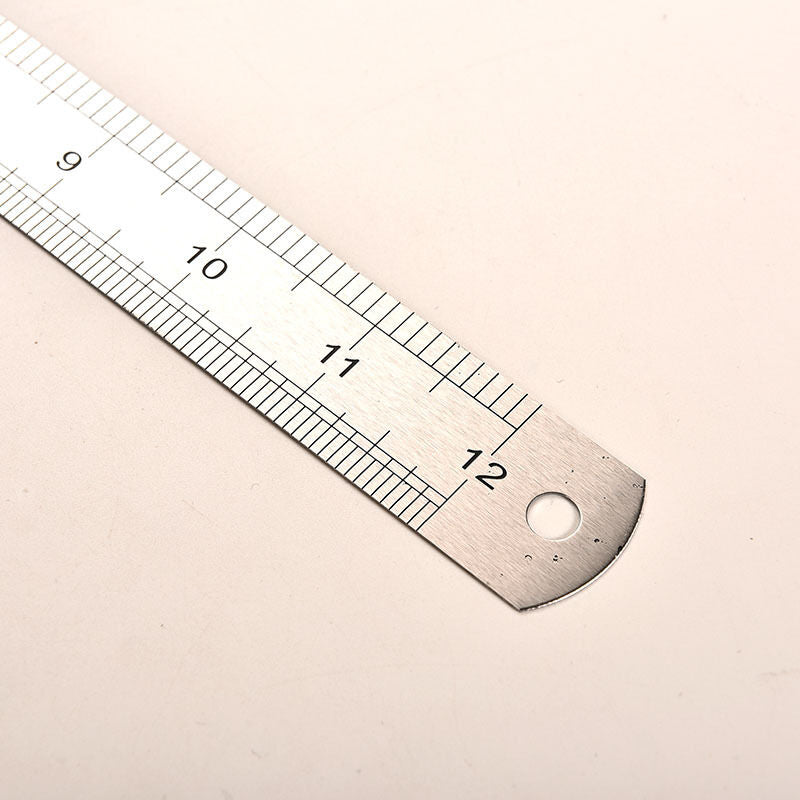 30cm Stainless Metal Ruler Metric Rule  Precision Double Sided Measuring Tool Gr