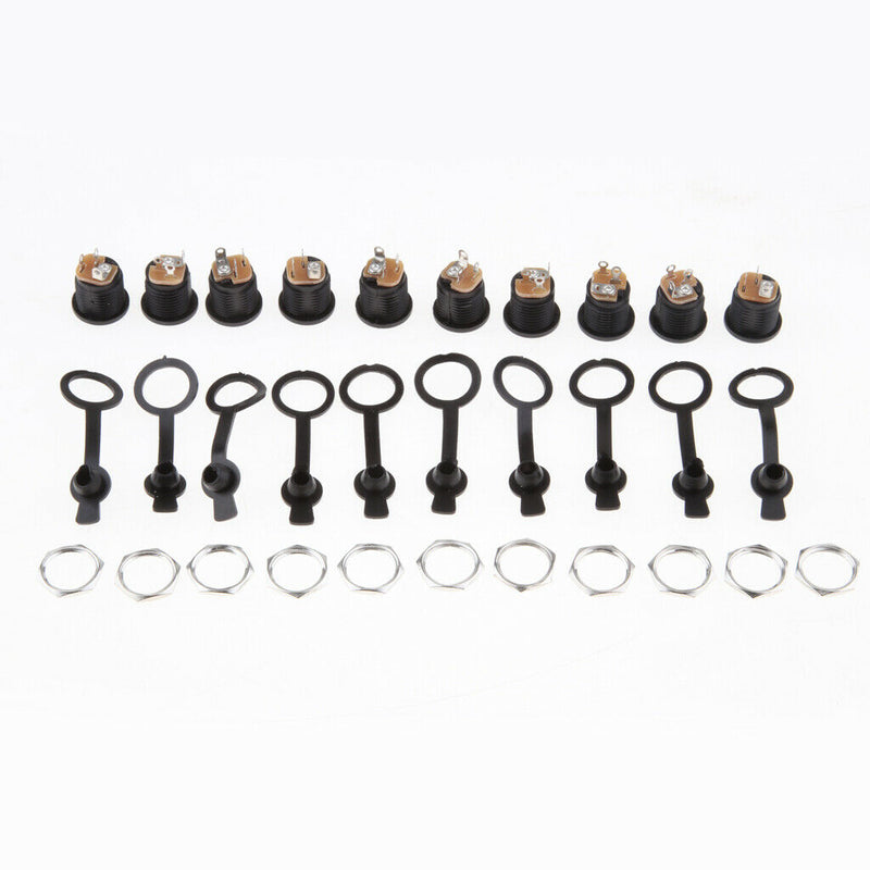 10Pcs DC-022 5.5-2.1 / 5.5 x 2.1mm DC Power Socket DC Connector Mounting