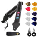 Bass Professional Gift With Picks Adjustable Length Guitar Strap Set Universal