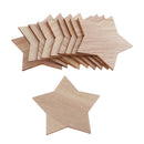 50pcs Wooden Wood Pentagram Christmas Tree Embellishment Ornament Unpainted