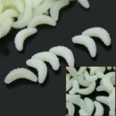 100Pcs 2cm Length Simulation Maggots Grubs Worms Outdoor Fishing Lures Baits