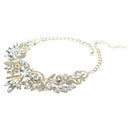 Shiny Rainbow Crystal Flower Choker Big Statement Necklace Collar Chain Ele