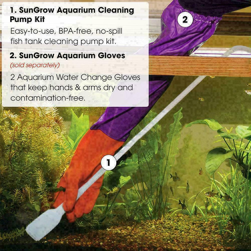 Siphon Gravel Cleaner Aquarium Fish Tank Manual Vacuum Water Changer T9X2 K F4Z7