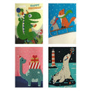 4pcs 5D DIY Drills Diamond Painting Happy Birthday Mosaic Cards Party Gifts