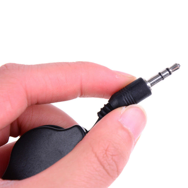 3.5mm Cable aux retractable auxiliary cord for car MP3 black 3C