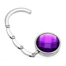 Folding Purse Handbag Holders Crystal Bag Hook Hanger Hold Purple Portable X1T6