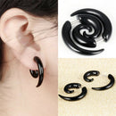 Punk Stud Earrings Rock Men Black Earrings Women PVC Anti Allergy Earrings BX