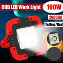100W 2000LM USB Solar LED Work Light Rechargeable Emergency Flood Lamp with