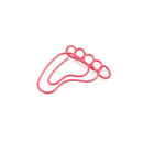 24 PCS Foot Shape Paper Clips Creative Interesting Bookmark Clip Memo Clip  O4D4