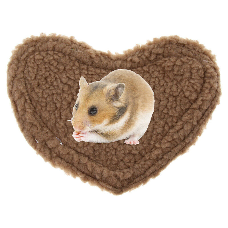 2 Pcs Small Pet Hamster Guinea Pig Warm Bed Heart Shape Sleep Mat Camel