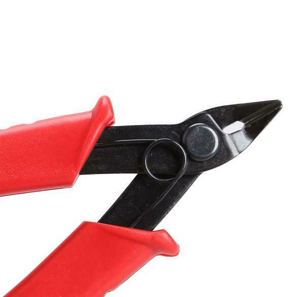 Mini 5 Inch Electrical Crimping Plier Snip Cutter Hand Tool Red Handle A