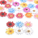 50pcs Flower Series Wood Buttons Sewing Scrapbooking  DIY Clothing Wooden DecFT