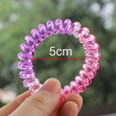 10pcs Gradient color elastic telephone wire cord head ties hair band rope BX