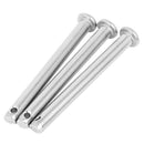 304Stainless Steel Flat Head Round Clevis Pins Fastener M5x50mm 5Sets