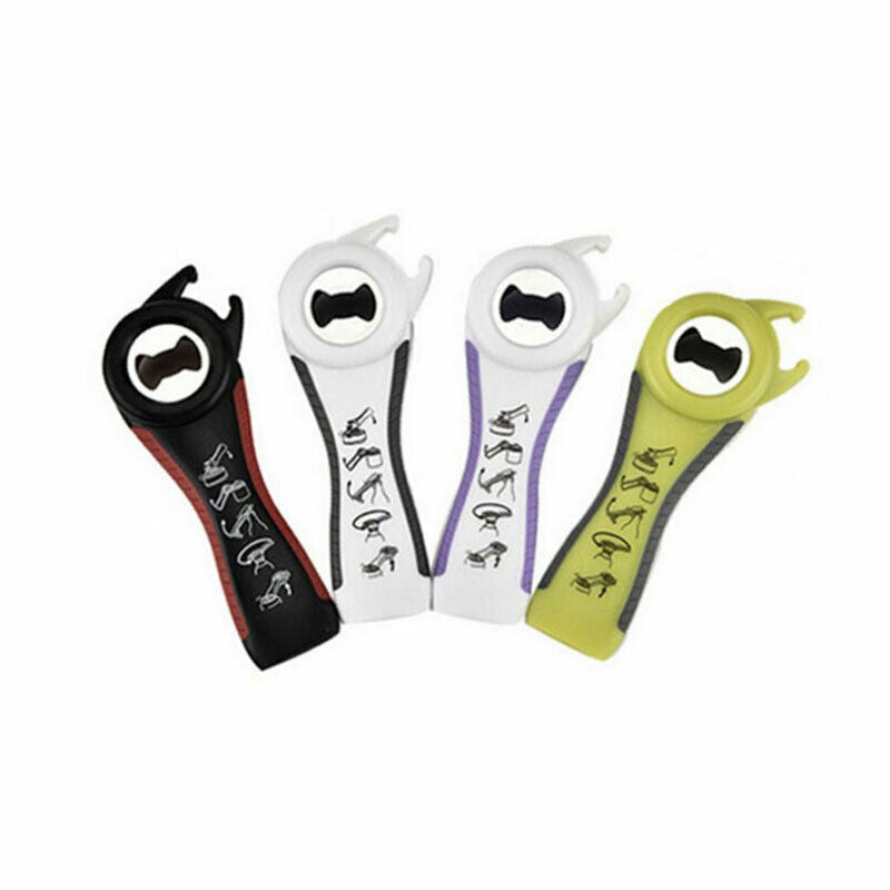 1* 5-in-1 Bottles Jars Can Manual Easy Opener Home Kitchen Multifunctional