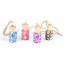 Floral Art Printed Hanging Car Air Freshener  Diffuser Fragrance Bottle O8W LJ