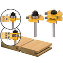 2x High Quality Yellow 1/4Inch Shank 3 Wing Tongue and Groove Router New