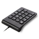 Portable External Plastic USB Wired Numpad 18 Keys Mini Numeric Keypad Keyboard
