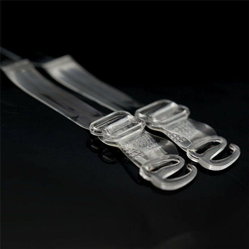 Best 2 Pairs Adjustable Invisible Transparent Clear Bra Shoulder Strap For.X9LJ