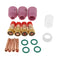 17pcs TIG Gas Lens Back Cap Collet Body Kit Fit TIG Welding Torch WP17/18/26