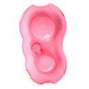 Double Bowl of Water Food pink for Dog Cat Pet