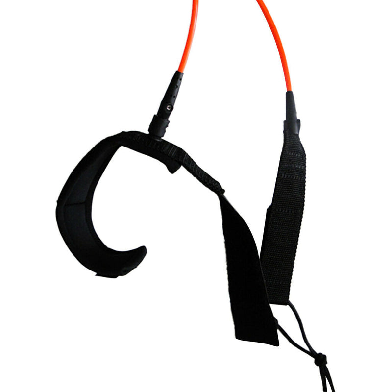 Surfing Sports Orange Coiled SUP Surfboard Leash with Ankle Strap 8ft or 2.44m