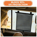 Car Side Window Sun Shade [2 Pack] Universal Car Window Roller Shade, Retra