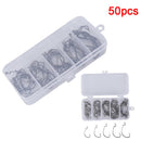 50x/lot Sea Hook Fishing Box Offset Hook 2#1#1/0#2/0#3/0# Accessories FishhookOZ