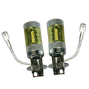 Pack of 2 H3 80W 800LM Car Yellow LED DRL Fog Light Driving Lamp Replacemet