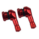 1 Pair Motorcycle Wheel Tire Valves Stem Cap Air Tire Cover 90 Degree 17mm CNC