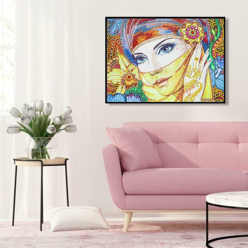 5D DIY Special Shaped Diamond Painting Beauty Cross Stitch Mosaic Kit Decor